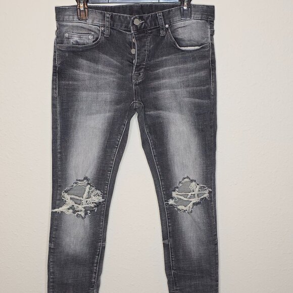 MNML Denim - MNML Women's Black Distressed Jeans